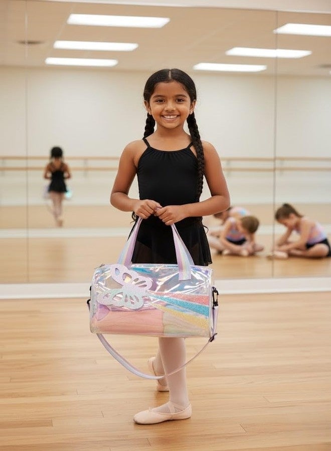 Happy Hues حقيبة سفر بألوان قوس قزح ثلاثية الأبعاد للبنات (حقيبة سفر على شكل فراشة) - Image 2